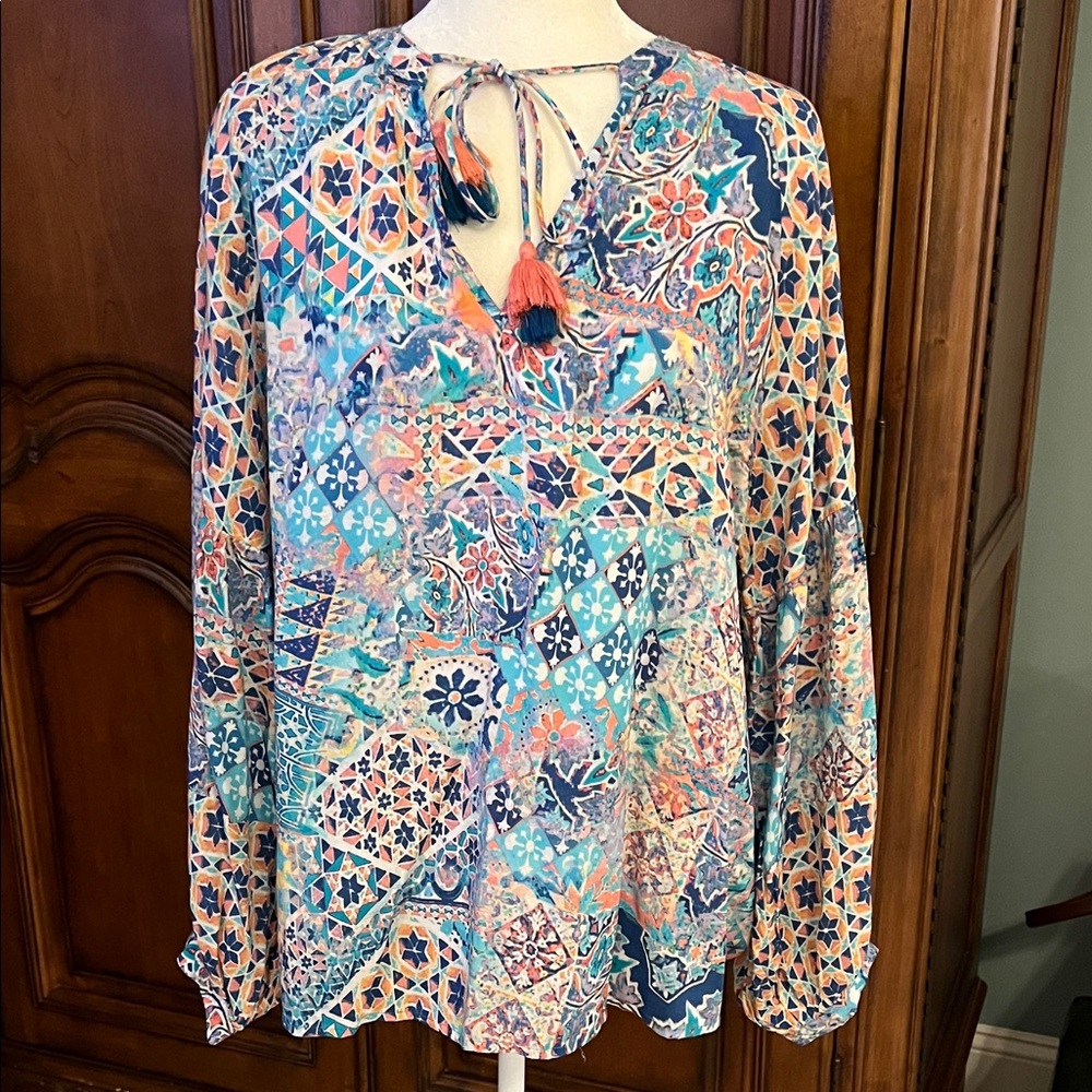 Sundance - Feathers by Tolani Blouse, NWOT, XL